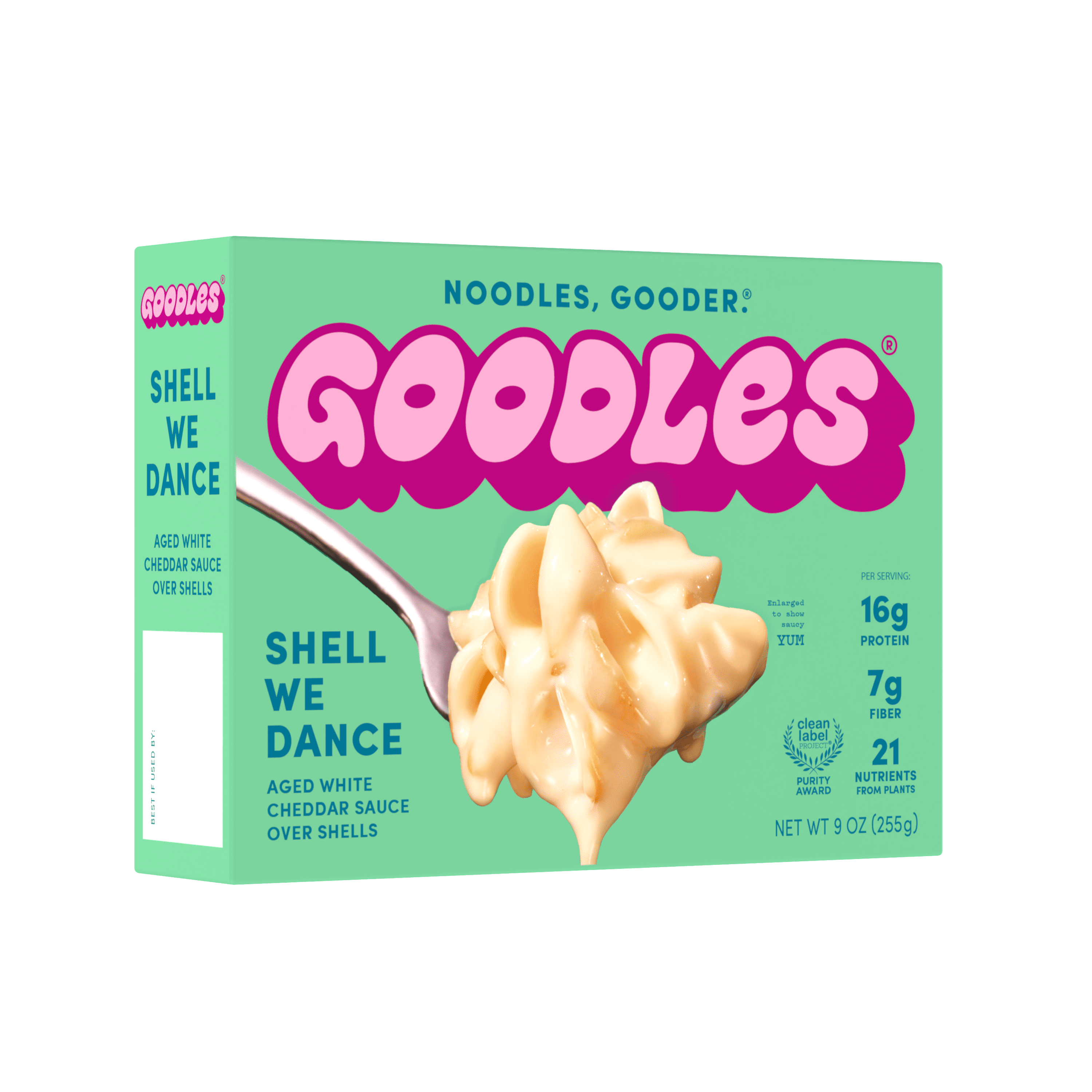 Goodles Deluxe Shell We Dance Liquid Mac & Cheese, Aged White Cheddar with Shells, 9 oz; Brand: GOODLES; Regular Cardboard Shelf-Stable