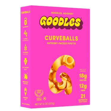 Goodles Dry Pasta Curveballs 8 oz Nutrient Packed Pipette Pasta