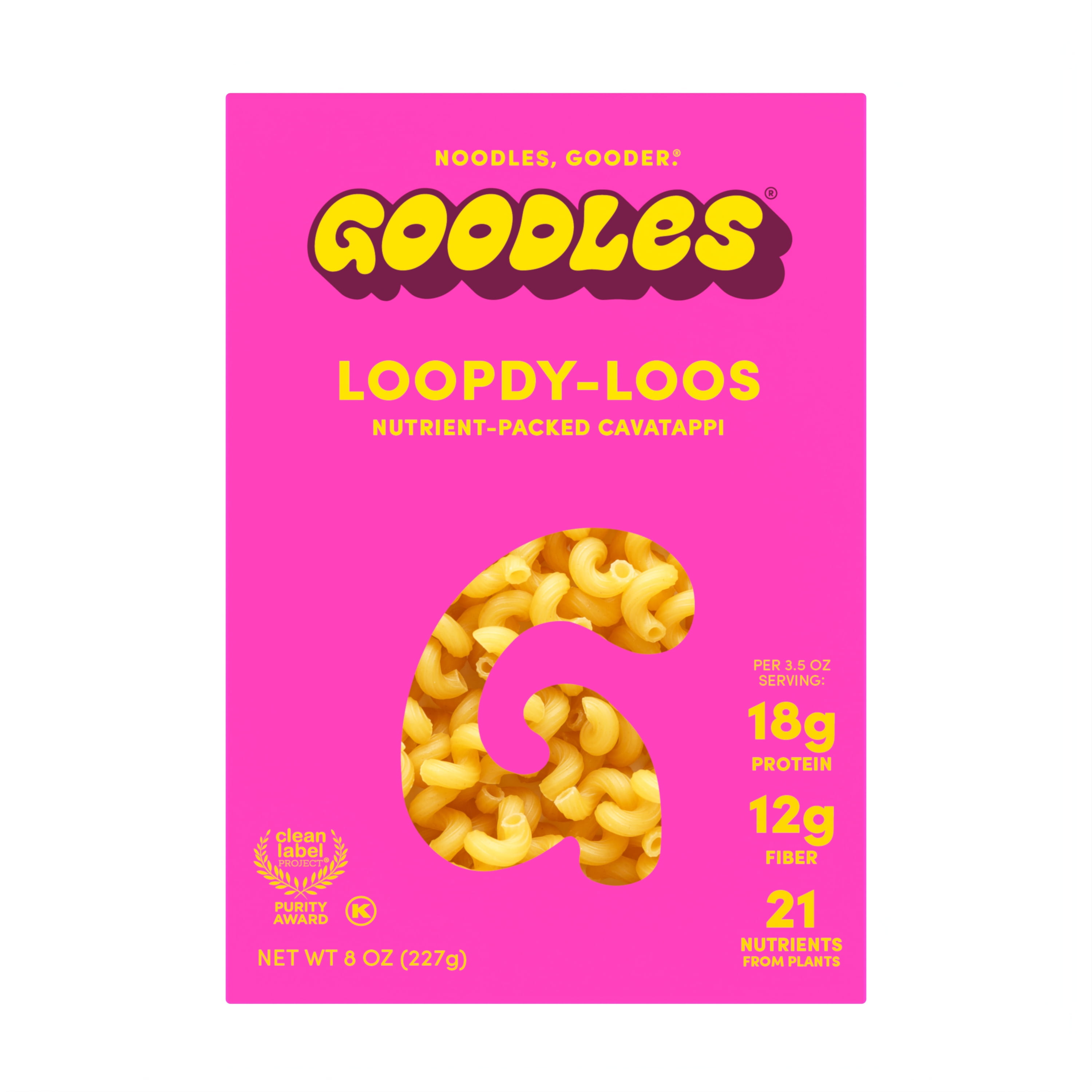Goodles Dry Pasta Loopdy-Loos Nutrient-Packed Cavatappi Pasta8 oz