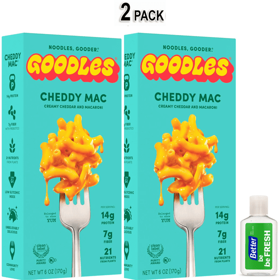 Goodles Mac & Cheese Cheddy Mac Noodles, Cheddar, Ziti, Shelf-Stable, 6 oz Box