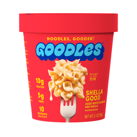 Goodles Mac & Cheese Shella Good Aged White Cheddar Microwaveable Cup; Shells, Shelf Stable 2.1oz