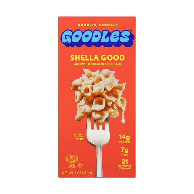 Goodles Mac & Cheese Shella Good Noodles, Cheddar, Shells, Regular ...