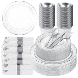 Party Tableware: Plates, Napkins & Cups | Walmart | Silver - Walmart.com