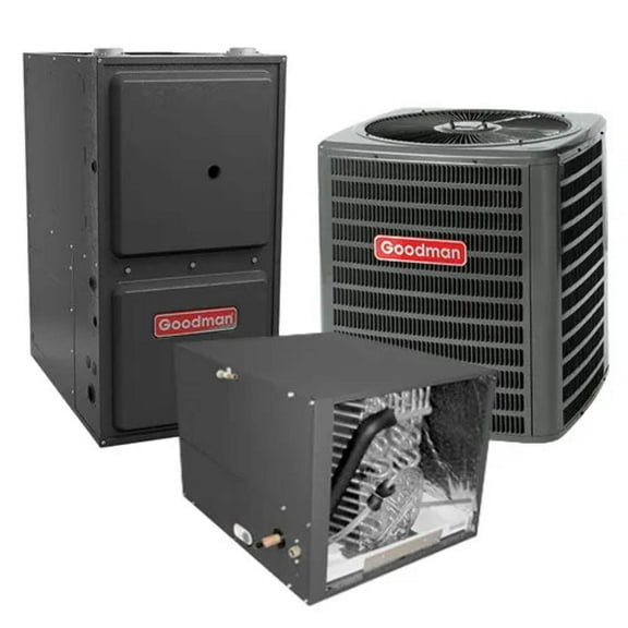 Goodman 1.5 Ton 15.2 SEER 96% High Efficiency Gas Furnace and AC System Upflow GM9S960603BN CHPTA1822B4 GSXN401810
