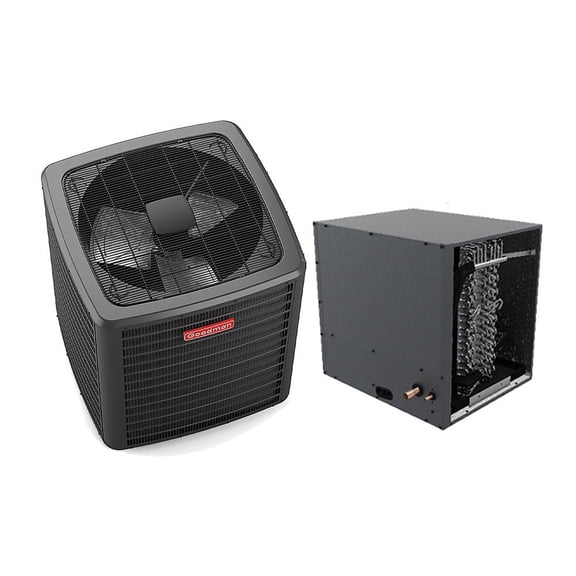Goodman 2 Ton 13.4 SEER2 R-32 Air Conditioning Condenser and Horizontal Coil (17.5" High)