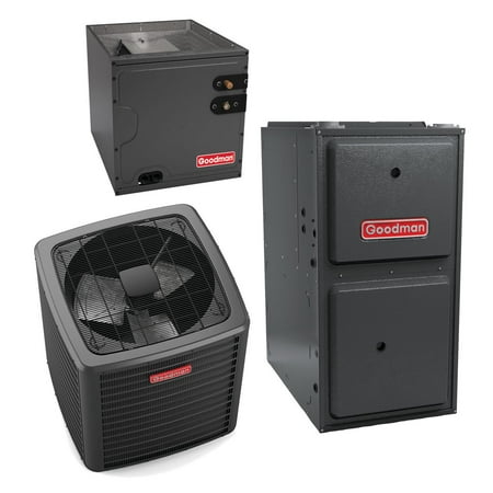 Goodman 2 Ton 14.3 SEER2 R-32 Air Conditioning Condenser and Coil (21" Wide) - Free Thermostat Included