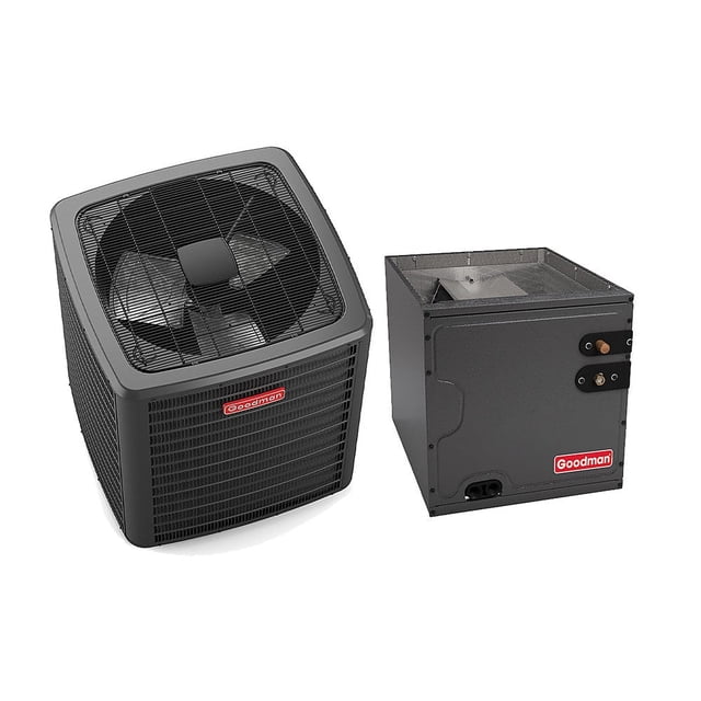 Seer Label Goodman 3 Ton 14.3 SEER2 Heat Pump Condenser and Coil (17.5