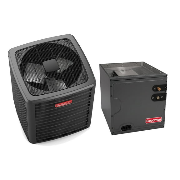 Goodman 3 Ton 14.3 SEER2 R-32 Air Conditioning Condenser and Coil (17.5") - Free Thermostat Included