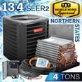 thumbnail image 1 of Goodman 4 Ton 13.4+ SEER2 Central Air Conditioner with Mobile Home Coil System with 50ft Install Kit - GLXS3BN48, 1 of 9