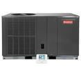 thumbnail image 1 of Goodman 4 Ton 13.4 SEER2 Packaged Air Conditioner Unit with 7.5kW Auxiliary Heat Kit & Thermostat - R32 Horizontal | 48000 BTU AC/Heating System, 1 of 9