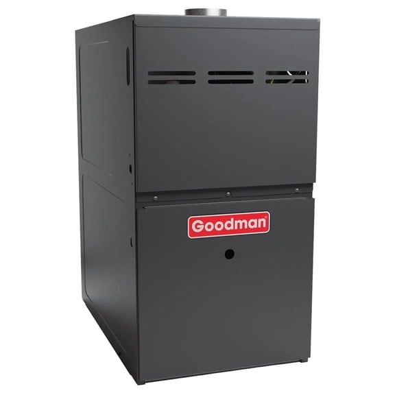 Goodman 80% 60000 BTU Two Stage Gas Furnace - 14" Width Upflow/Horizontal | 1200 CFM, R32, 9-Speed, HVAC Gas Heater