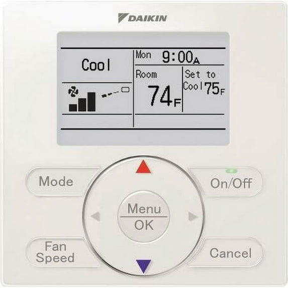Goodman BRC944B2 Controller, Wired Remote, Mini Split, 64 to 90 degF, Wall