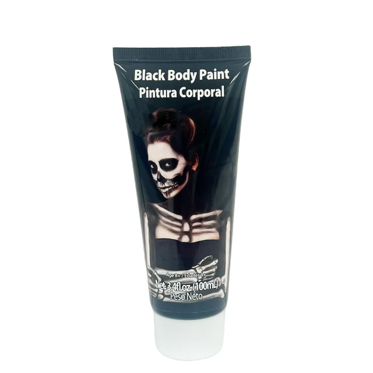Goodmark Halloween Body Paint Makeup, Black, Unisex, Net 3.4 fl oz (100mL)