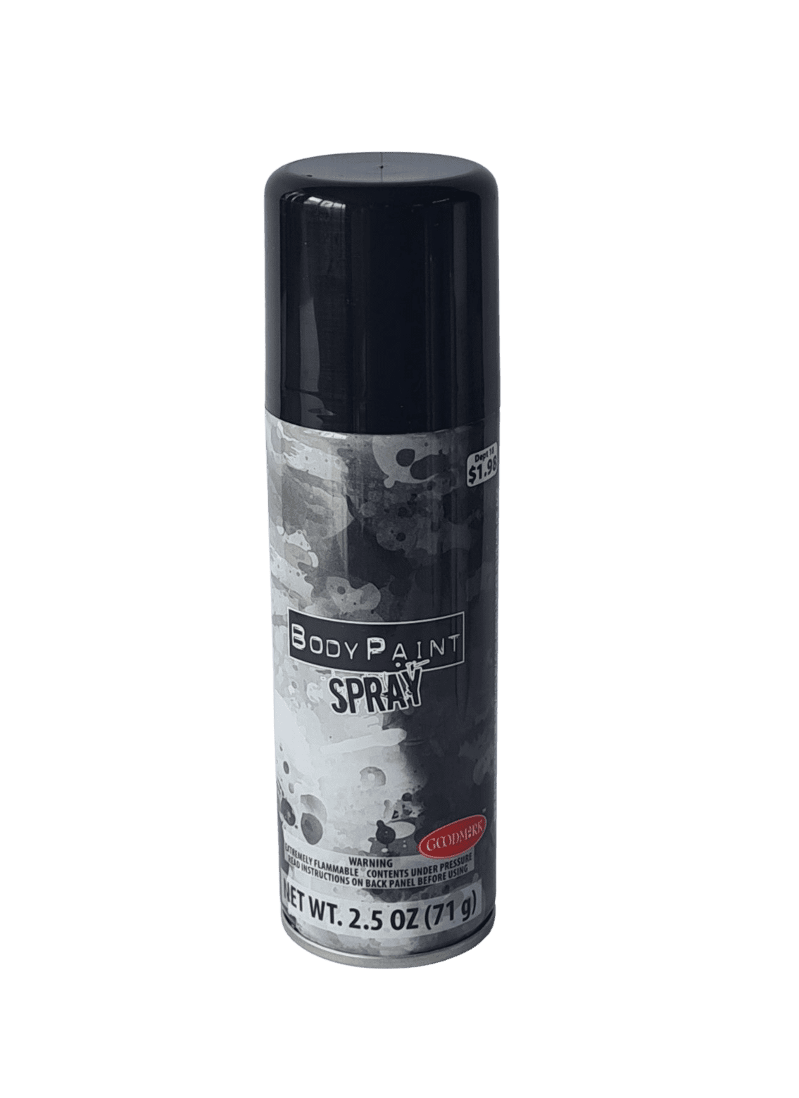 Goodmark Halloween Body Paint Spray, Black, Net Wt. 2.5oz