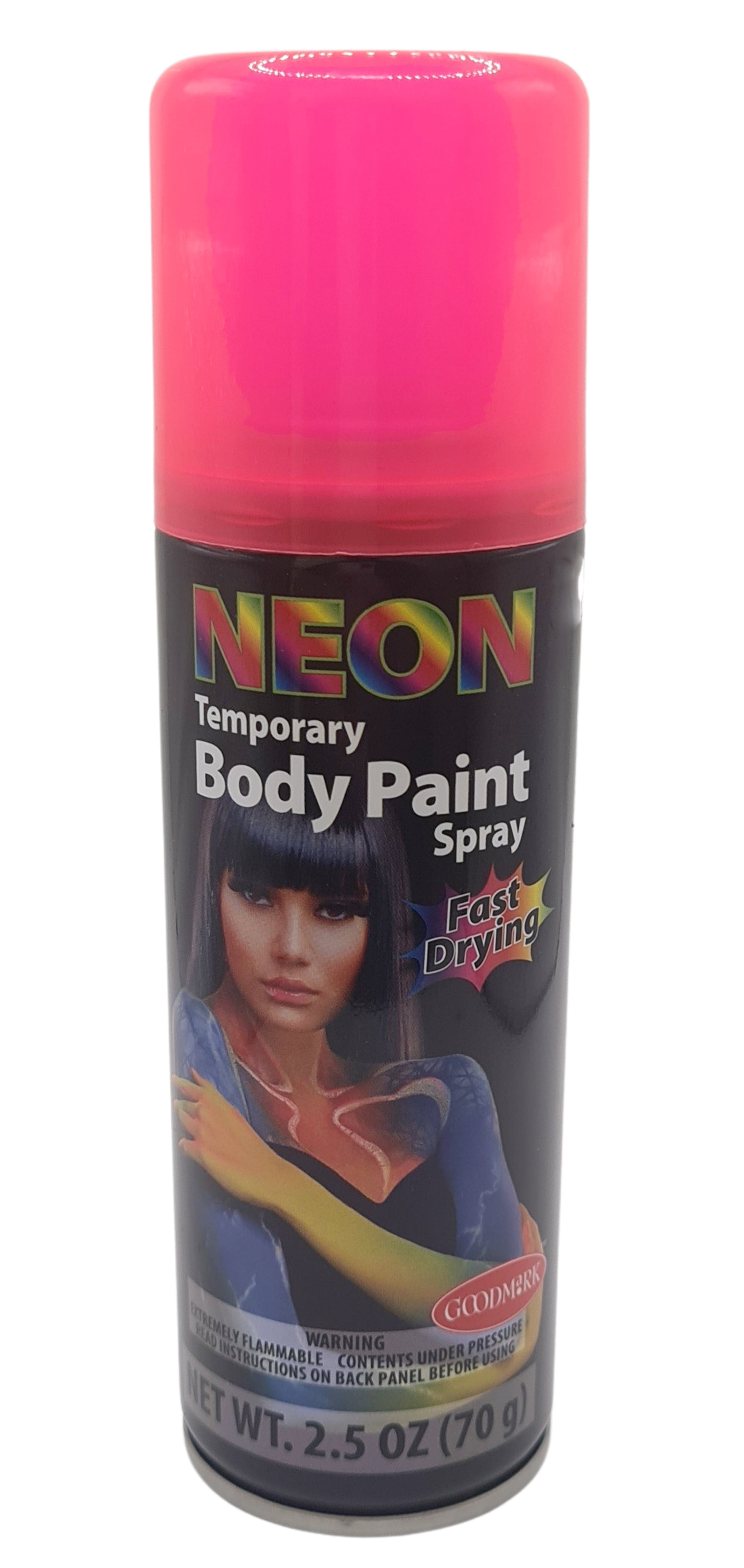 Goodmark Halloween Body Paint Spray Makeup, Neon Pink, Unisex, Adult