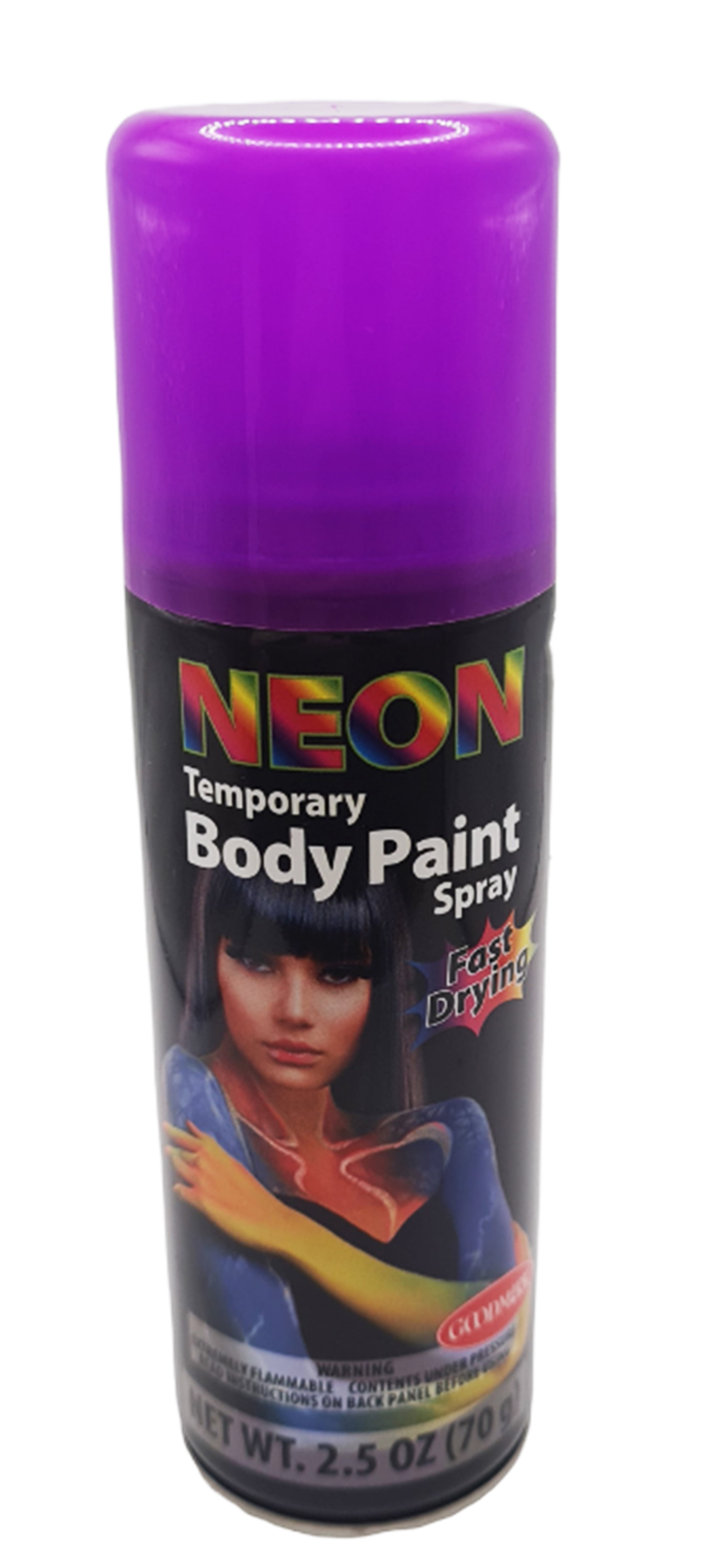 Goodmark Halloween Body Paint Spray Makeup, Neon Purple, Unisex, Adult