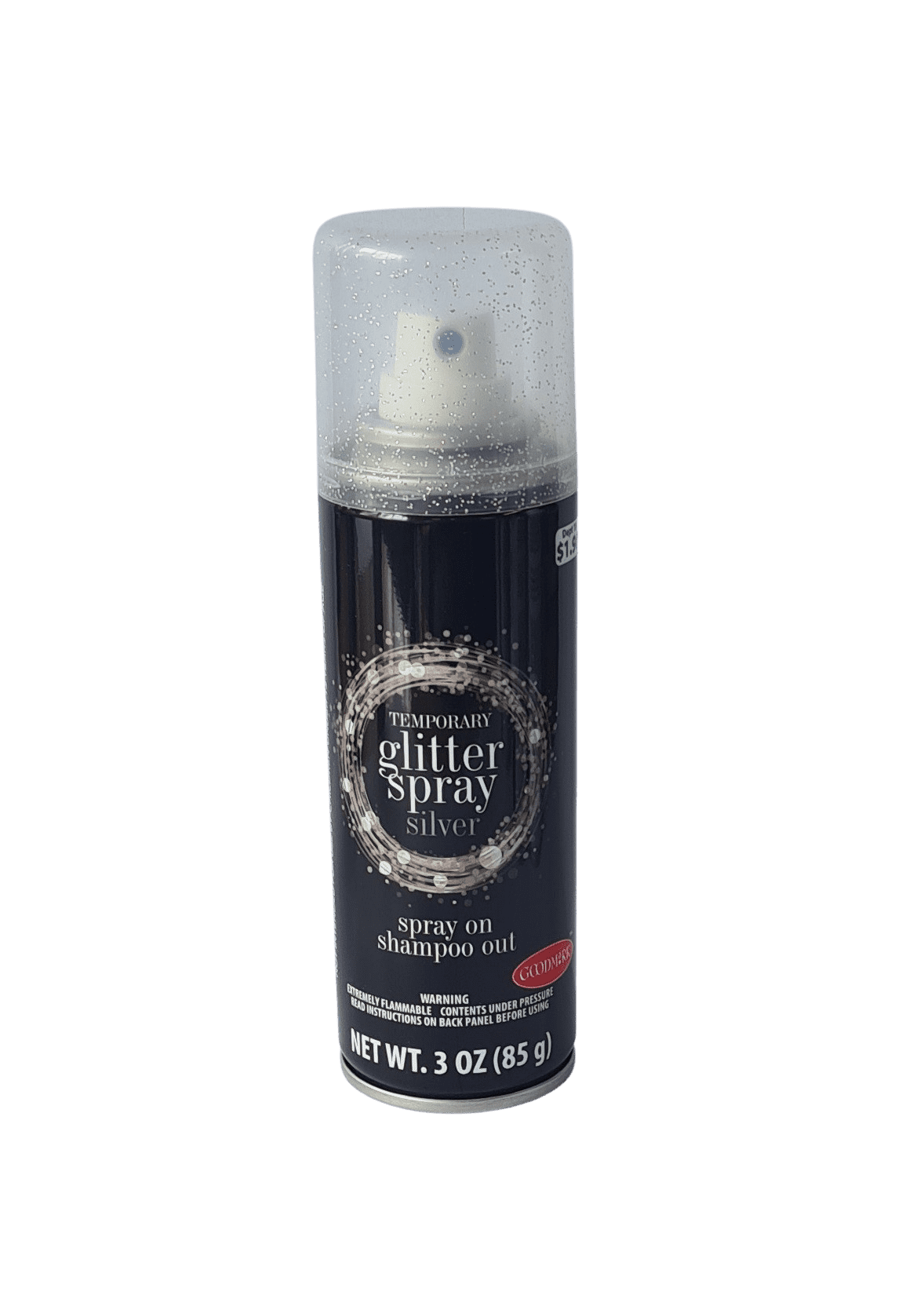 Goodmark Halloween Makeup Glitter Spray, Silver, Net Wt. 3oz (85g