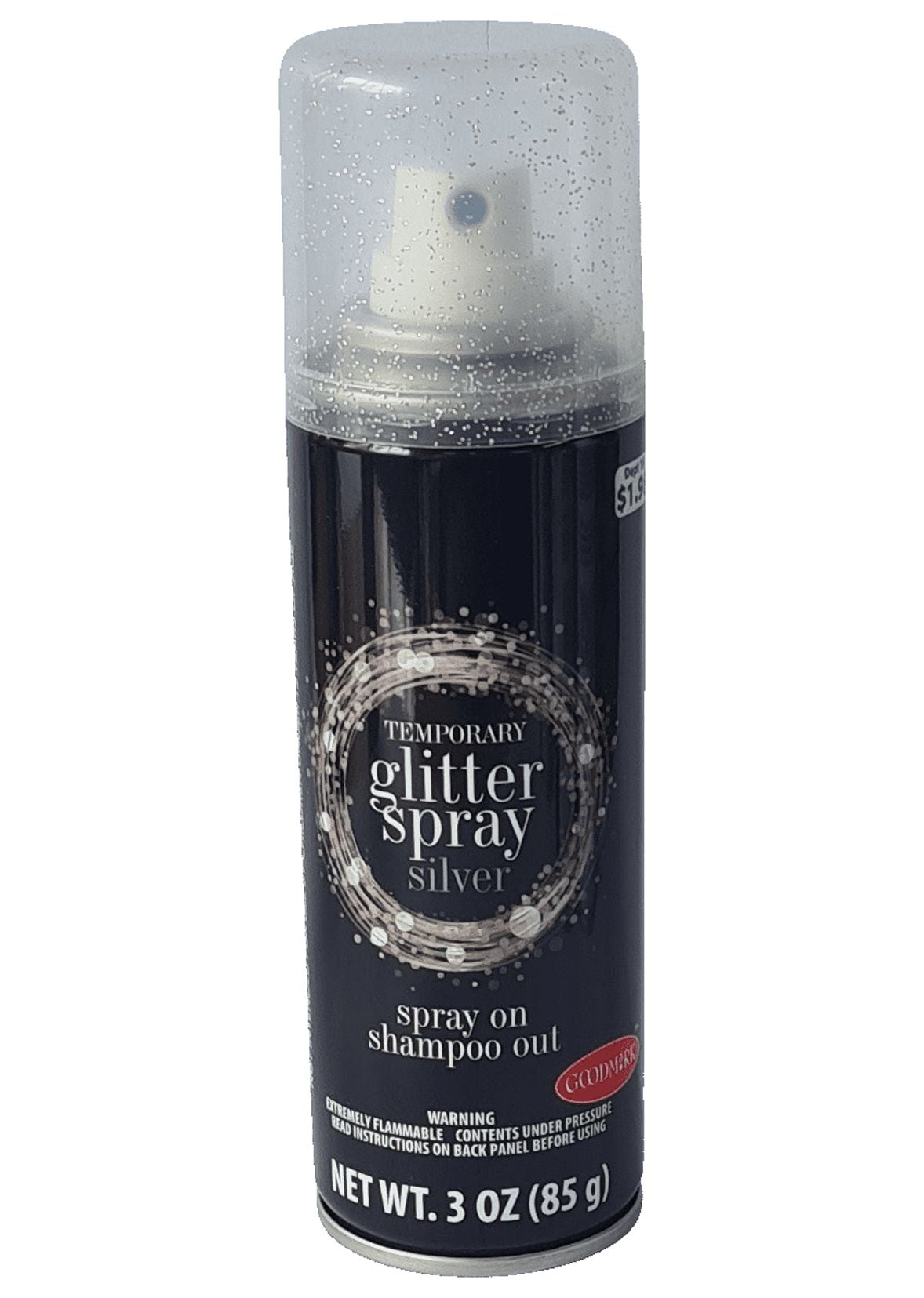 Goodmark Halloween Makeup Glitter Spray, Silver, Net Wt. 3oz (85g)