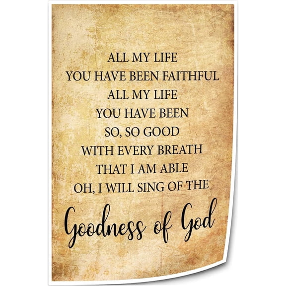 Goodness of God Poster All My Life You Have Been Faithful Wall Art Christian Quote Wall Art Bible Verse Poster for Bedroom Paintings