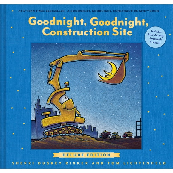 Goodnight Construction Site Goodnight, Goodnight, Construction Site Deluxe Edition: Includes Mini Activity Book with Stickers!, (Hardcover)