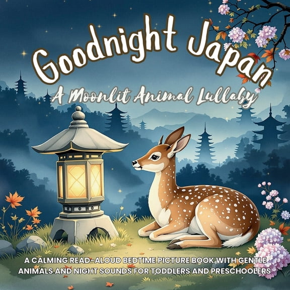 Moonlit Animal Lullabies for Calm Bedtim Goodnight Japan: A Moonlit Animal Lullaby: A calming read-aloud bedtime picture book with gentle animals and night sound, Book 3, (Paperback)
