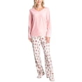 thumbnail image 1 of Goodnight Kiss Magic 3's Fleece Pajama Set with Slippers, Pink/Coffee, X-Large, 1 of 4