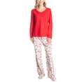thumbnail image 1 of Goodnight Kiss Magic 3's Fleece Pajama Set with Slippers, Red/Cardinal, X-Large, 1 of 4