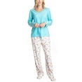 thumbnail image 1 of Goodnight Kiss Magic 3's Fleece Pajama Set with Slippers, Turquoise/Dachshund, Small, 1 of 4