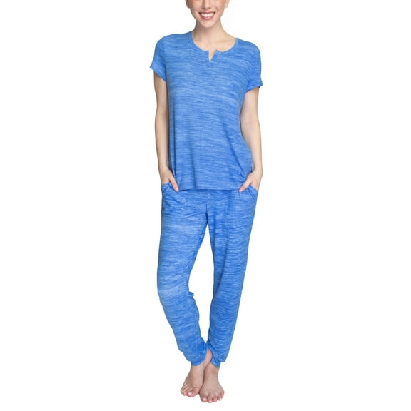 Goodnight Kiss Pretty Please Lush Luxury Jogger Set Blue, Small