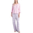 thumbnail image 1 of Goodnight Kiss Twilight Tales Dream Knit 3/4 Sleeve and Pants Pajama Set, Pnk/Geo Dot, L, 1 of 7