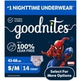thumbnail image 1 of Goodnites Boys Nighttime Bedwetting Underwear, S/M (43-68 lbs), 14 Count (Select for More), 1 of 16