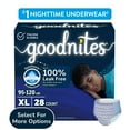 thumbnail image 1 of Goodnites Boys Nighttime Bedwetting Underwear, XL (95-120 lbs), 28 Count (Select for More), 1 of 15