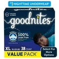 thumbnail image 1 of Goodnites Boys Nighttime Bedwetting Underwear, XL (95-120 lbs), 38 Count (Select for More), 1 of 15