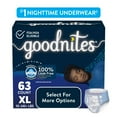 thumbnail image 1 of Goodnites Boys Nighttime Bedwetting Underwear, XL (95-140+ lbs), 63 Count (Select for More), 1 of 11