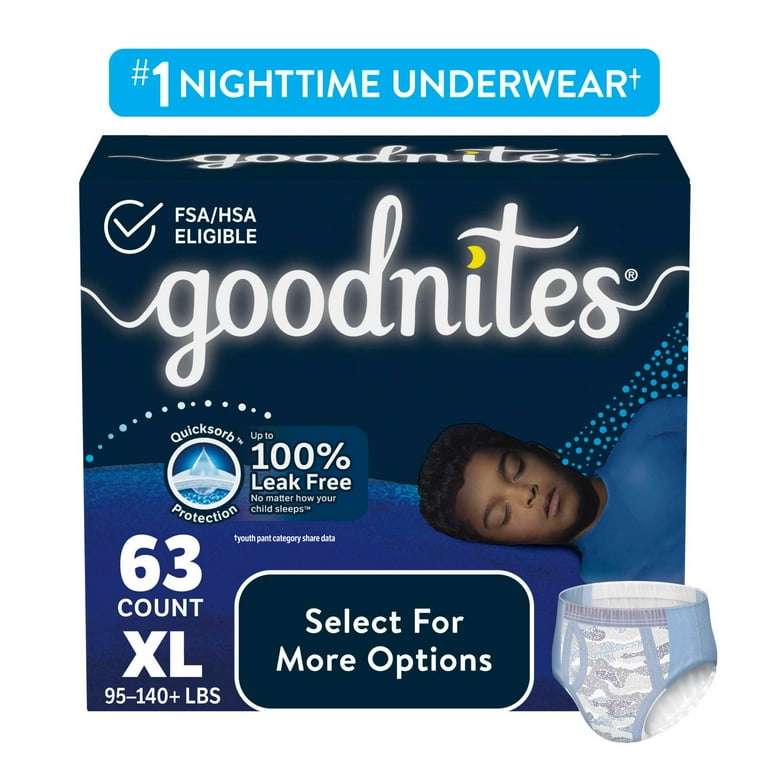 Goodnites Bedwetting Underwear for Boys, XL (95-140+ lbs