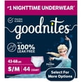 thumbnail image 1 of Goodnites Girls Nighttime Bedwetting Underwear, S/M (43-68 lbs), 44 Count (Select for More), 1 of 15