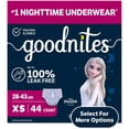 thumbnail image 1 of Goodnites Girls Nighttime Bedwetting Underwear, XS (28-43 lbs), 44 Count (Select for More), 1 of 15