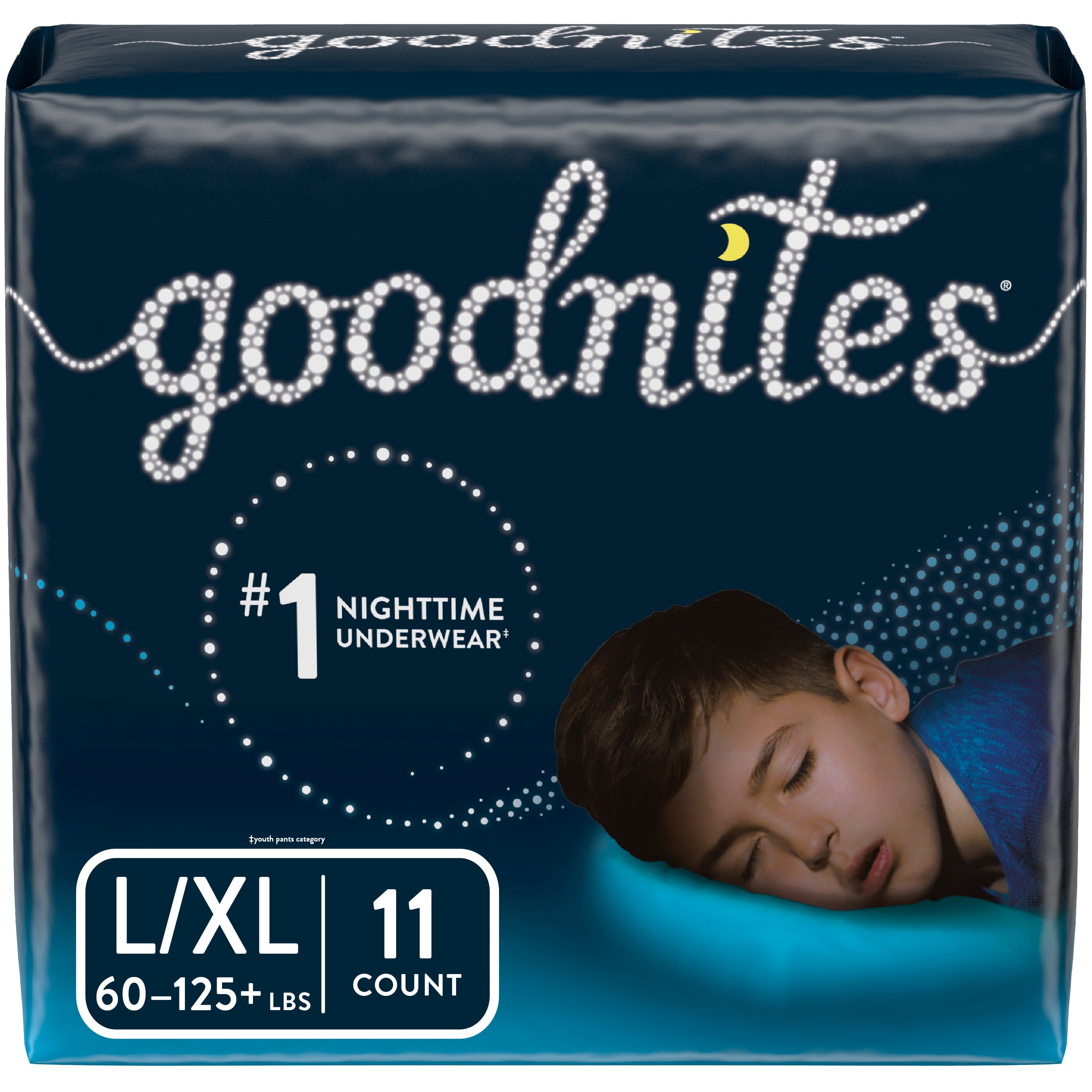 Goodnites Boys' Bedwetting Underwear, L/XL, 11 Ct - image 1 of 11