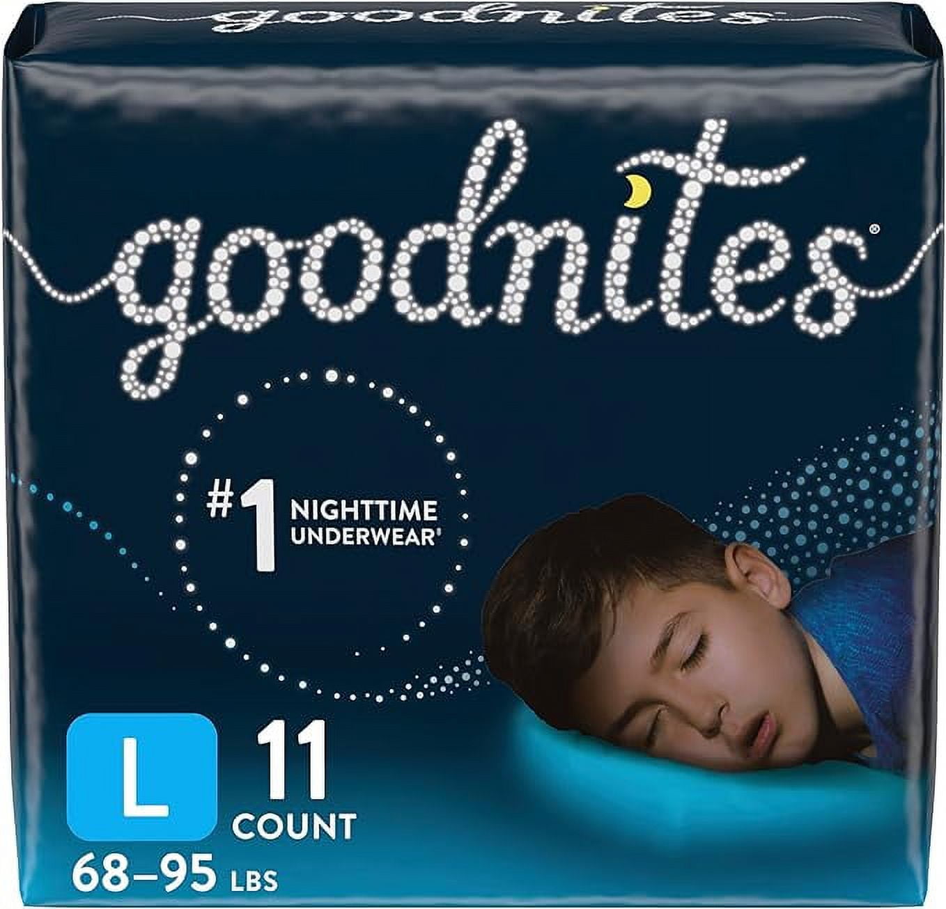 Goodnites Boys Night Time Bedwetting Underwear, Size L, 11 Ea, 2 Pack