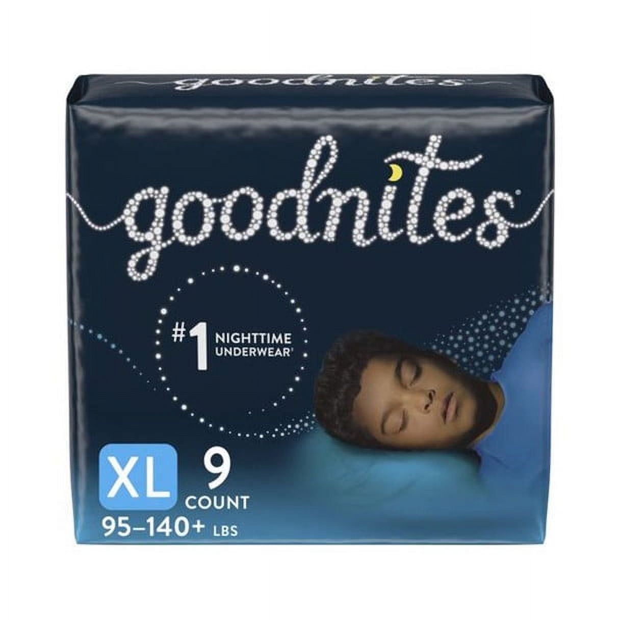 Goodnites Boys' Nighttime Bedwetting Underwear, Size XL (95-140+