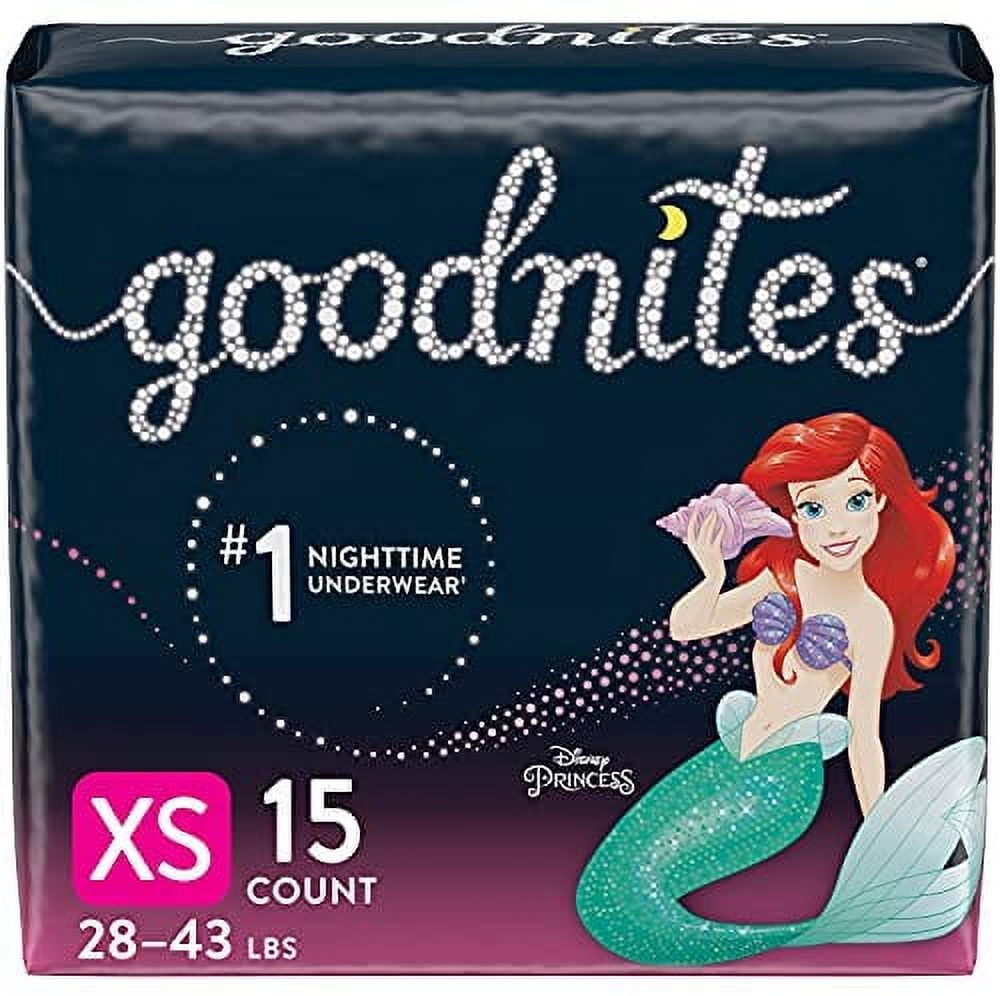 GoodNites Bedtime Bedwetting Underwear for Girls, XS, 28 Count