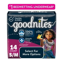 Goodnites Nighttime Bedwetting Underwear for Girls, S/M, 14 Ct (Select for More Options)