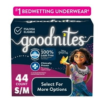 Goodnites Nighttime Bedwetting Underwear for Girls, S/M, 44 Ct (Select for More Options)