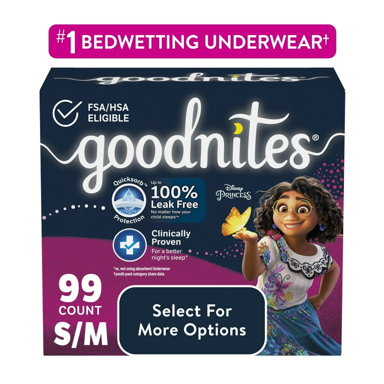 Goodnites Girls' Nighttime Bedwetting Underwear Huge Size - S/m - 99ct :  Target