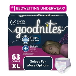 Goodnites Nighttime Bedwetting Underwear for Girls, S/M, 99 Ct