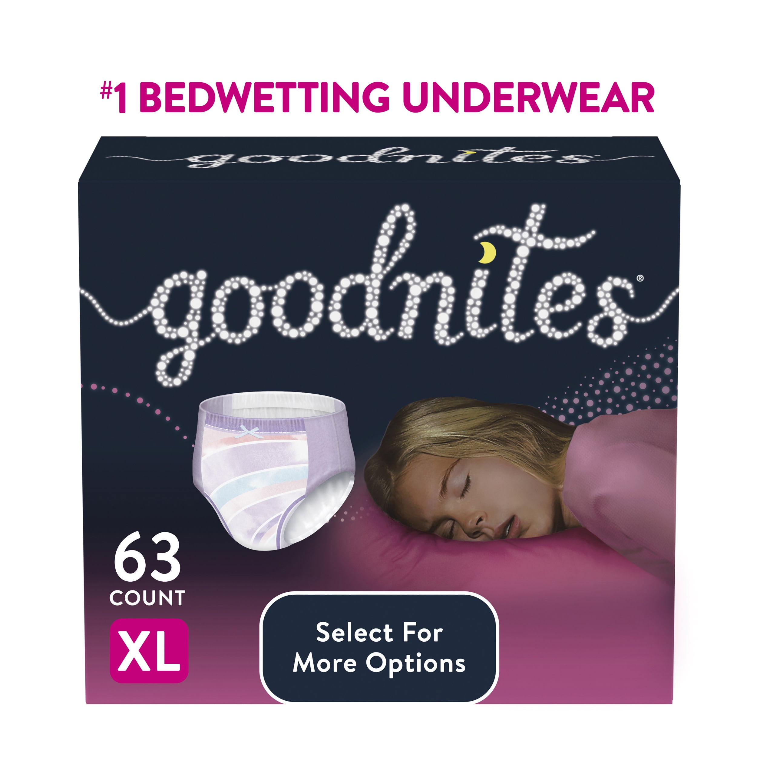 Goodnites Nighttime Bedwetting Underwear for Girls, Togo