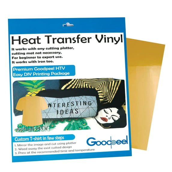 Goodpeel hotpeel HTV 10in X 12in 15 sheets pack Gold
