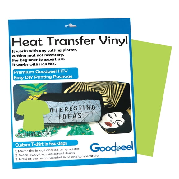 Goodpeel hotpeel HTV 10in X 12in 15 sheets pack Neon Yellow
