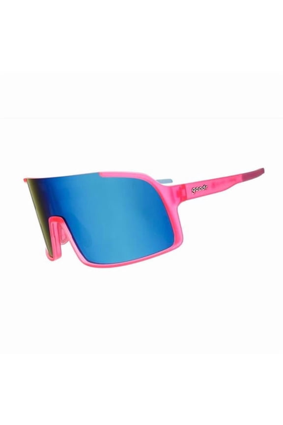 8122007 Unisex Pink Frame Blue-Lens Polarized Sunglasses