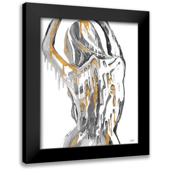 Goodrich, Chelsea 12x14 Black Modern Framed Museum Art Print Titled - Golden Woman